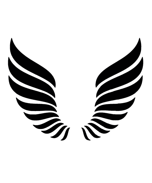 Крылья ангела на черном фоне