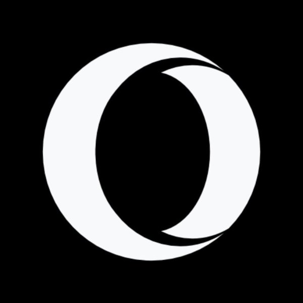 Белый логотип опера