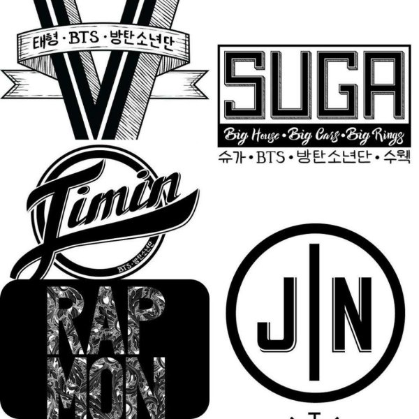 Нарисовать логотип БТС