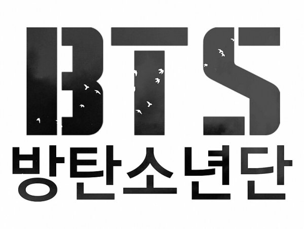 Группа БТС надпись