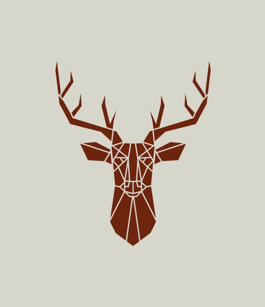 Олень стилизованный