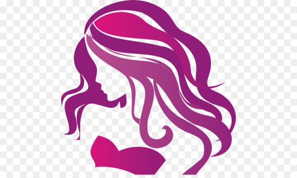 Парикмахерская логотип девушка