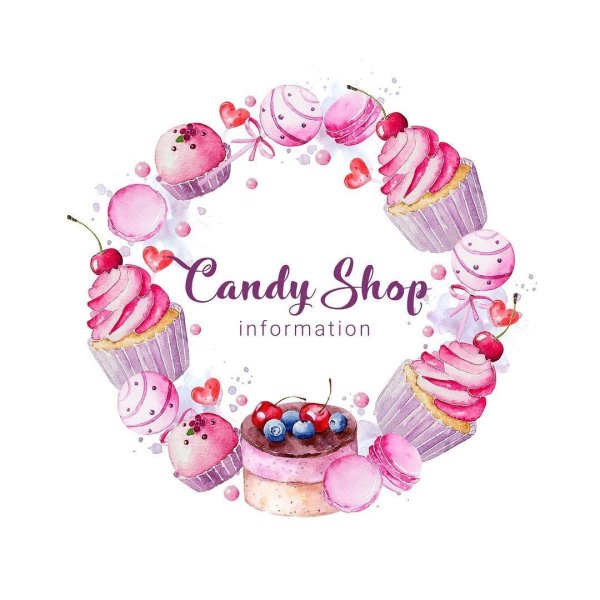 Акварельные логотипы для кондитерской