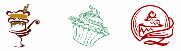 Эмблема кафе с тортом