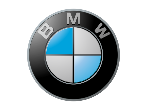 Значок БМВ на белом фоне