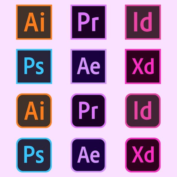 Логотипы программ Adobe
