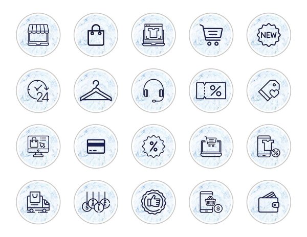 Набор иконок для актуального