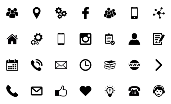 Набор иконок для визитки