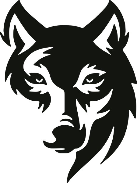 Заготовка логотип волк