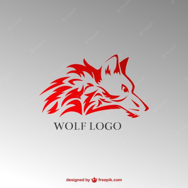Дизайнерское лого волка