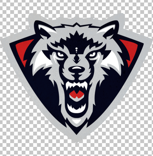 Очертания морды волка