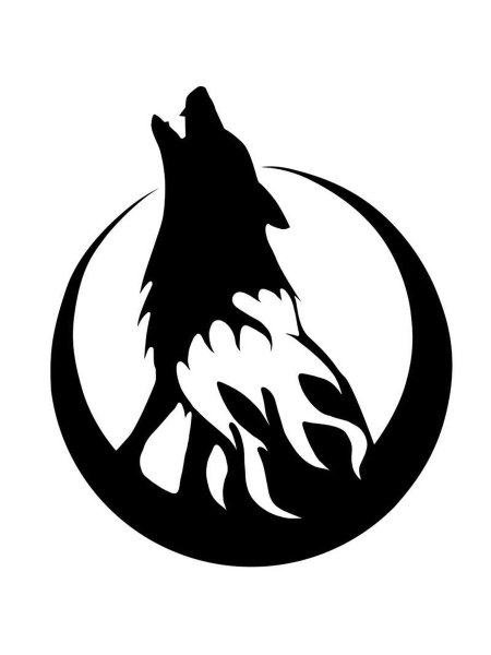 Наклейка волк