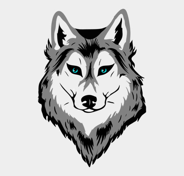 Стилизованная голова волка