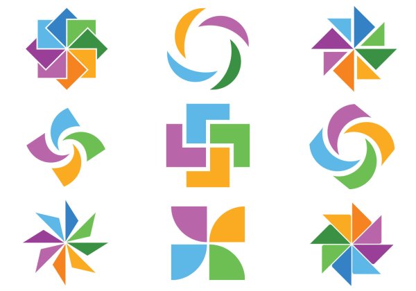 Абстрактные элементы для логотипа