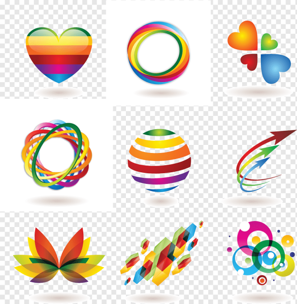 Логотип с цветными элементами