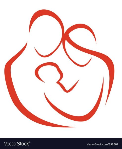 Семья логотип черно белый