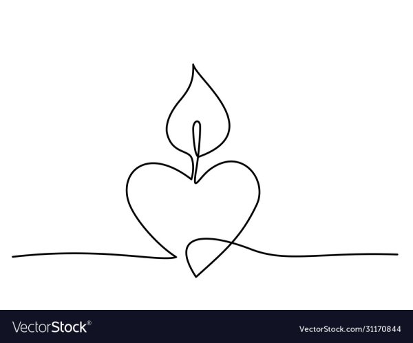 Свеча одной линией