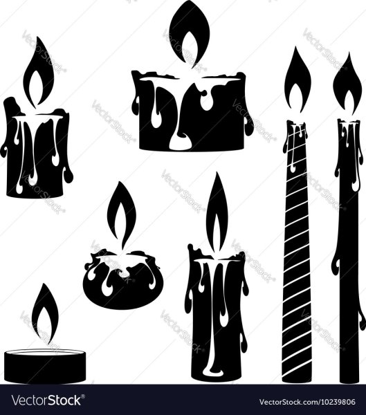 Свеча вектор контур