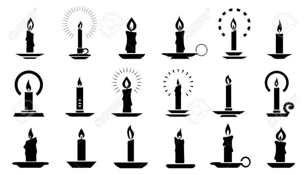 Схематичное изображение свечи