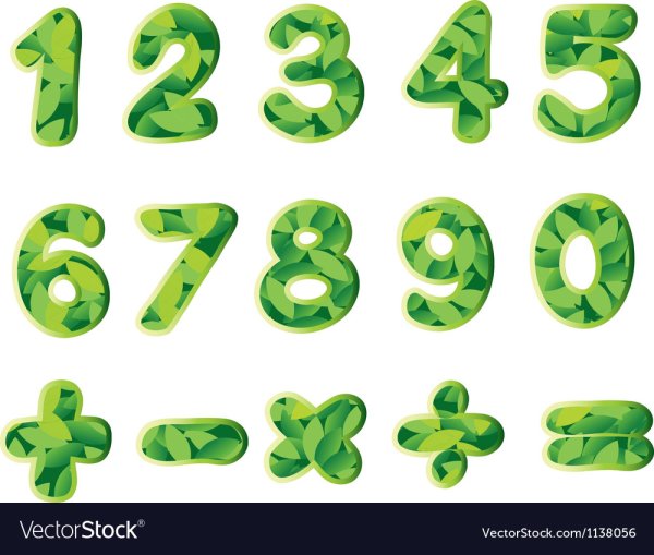 Леттеринг цифры Готика