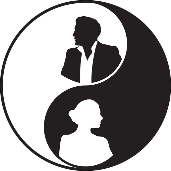 Силует мужчины в круге