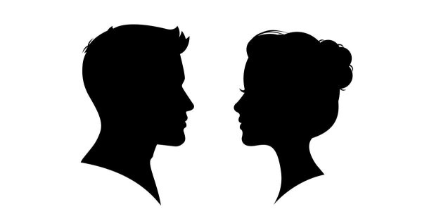 Силуэт мужчины и женщины