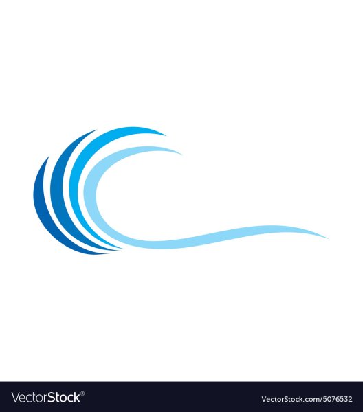 Стилизованная волна для логотипа