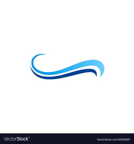 Стилизованная волна для логотипа