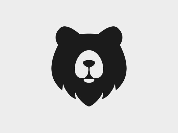 Медведь Векторная Минимализм