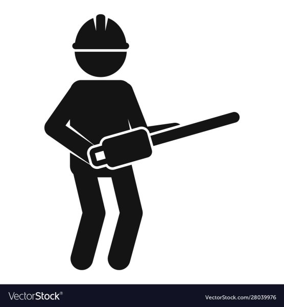 Человек с пилой иконка