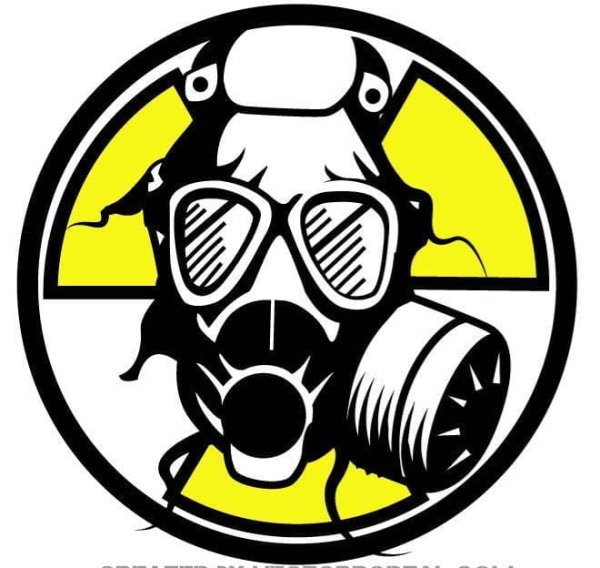 Наклейка в противогазе