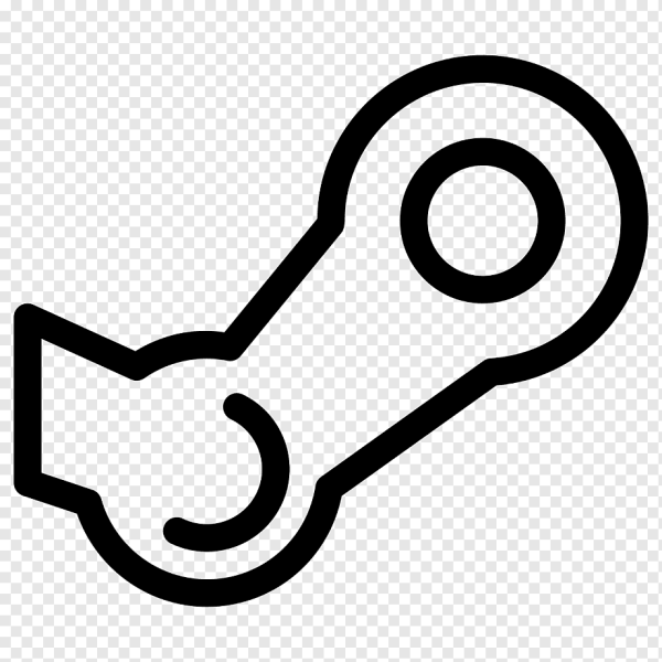 Черно белая иконка стим