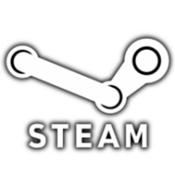 Значок стима белый