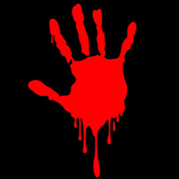 Кровавый отпечаток руки