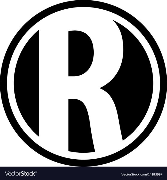 Логотип буква r округлая