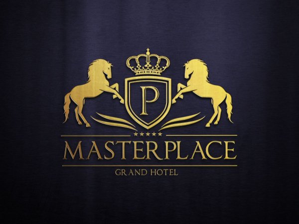 Photoshop золотой логотип