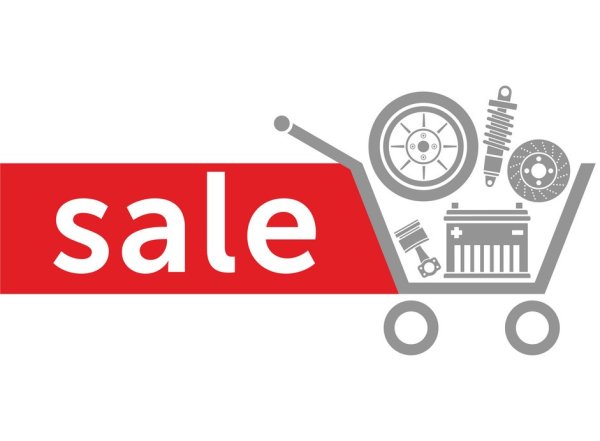 Эмблема автосервиса с поршнями