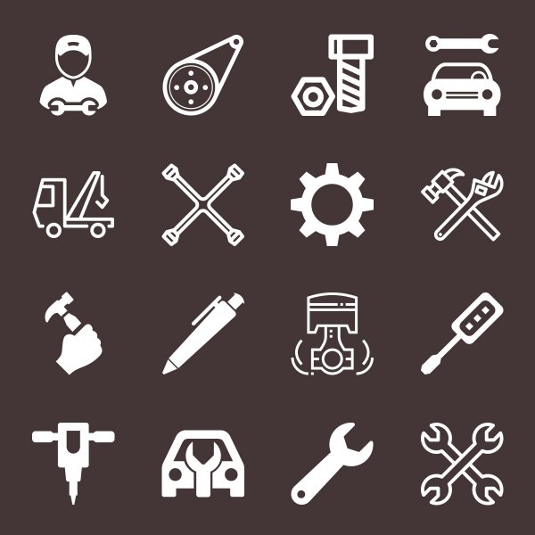 Пиктограмма двигатель автомобиля