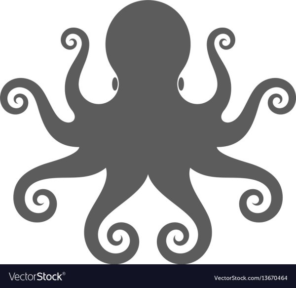 Осьминог силуэт