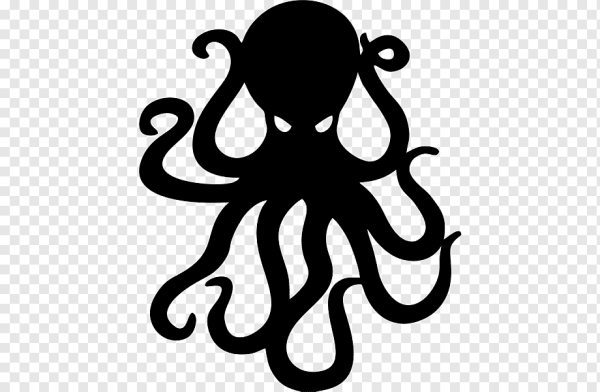 Маскот лого осьминог