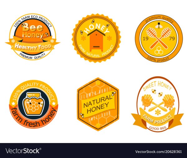 Мед этикетка вектор