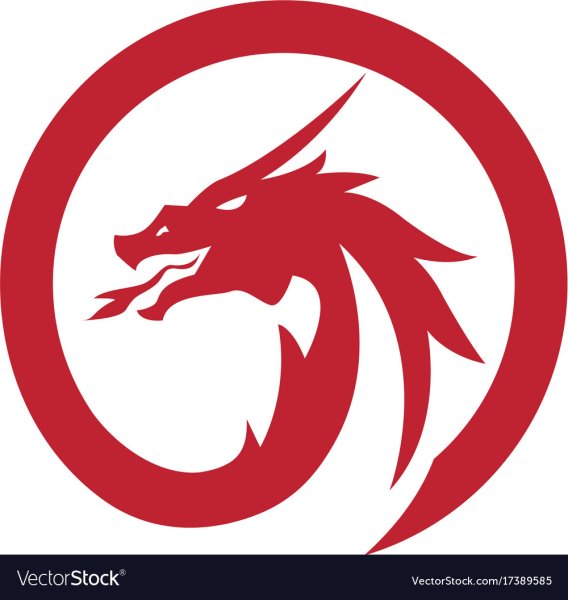 Дракон в круге трафарет