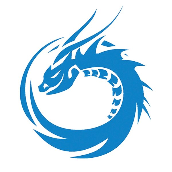 Символ дракона синий