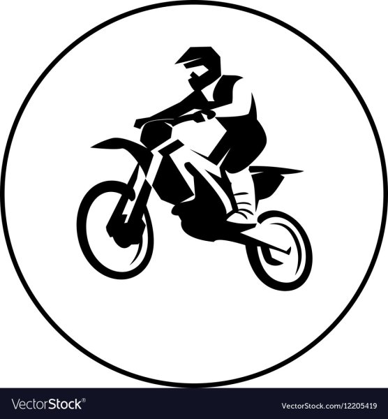 Мотоциклист контур