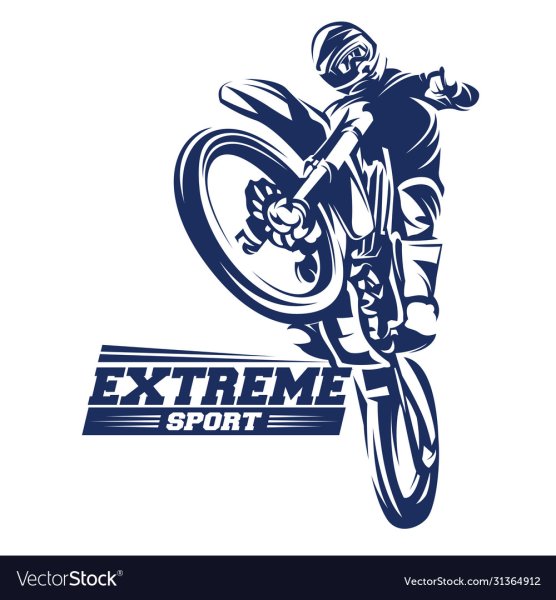 Мотокросс лого вектор