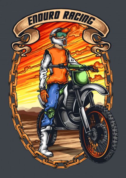 Наклейки мотокросс