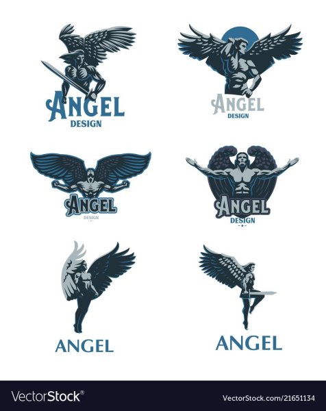Логотип ангел с крыльями