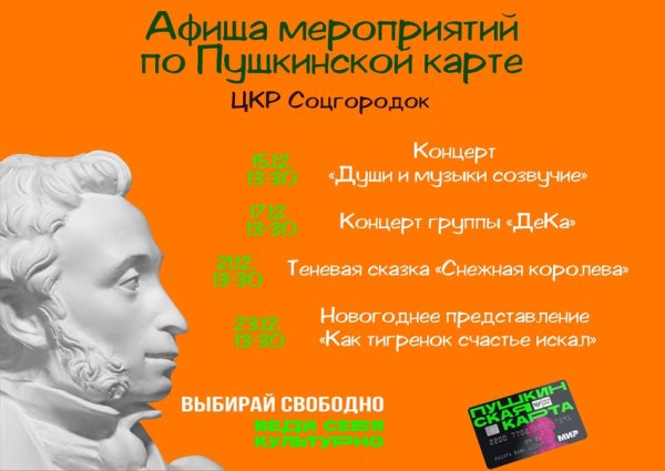 Пушкинская карта афиша