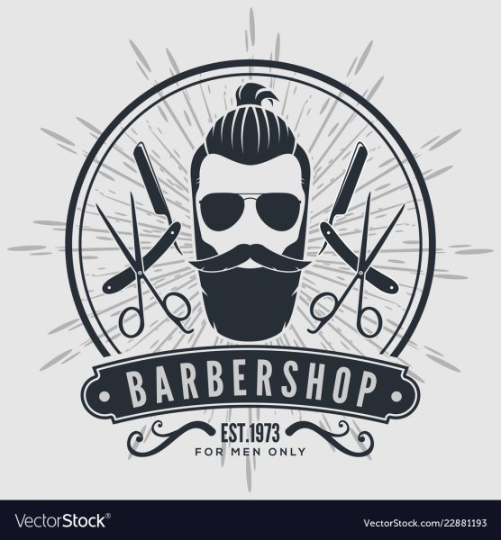 Макет логотипа барбершопа