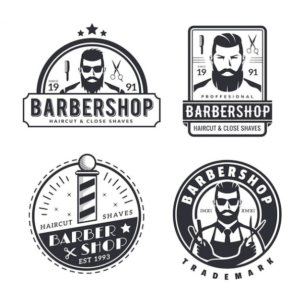 Барбершоп винтажный логотип